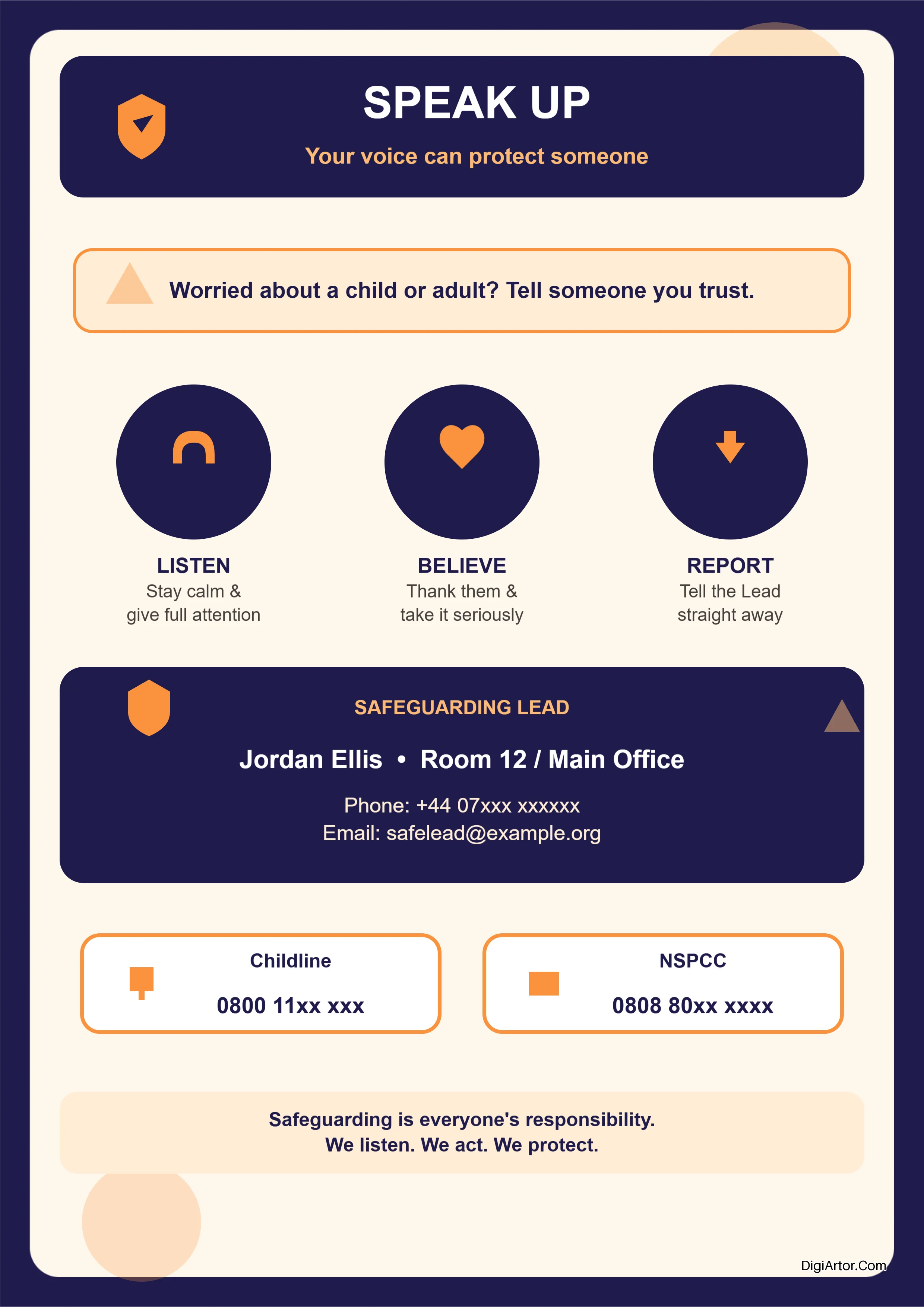 Online Safeguarding Poster Maker Customize Download Editable Template Reference Image