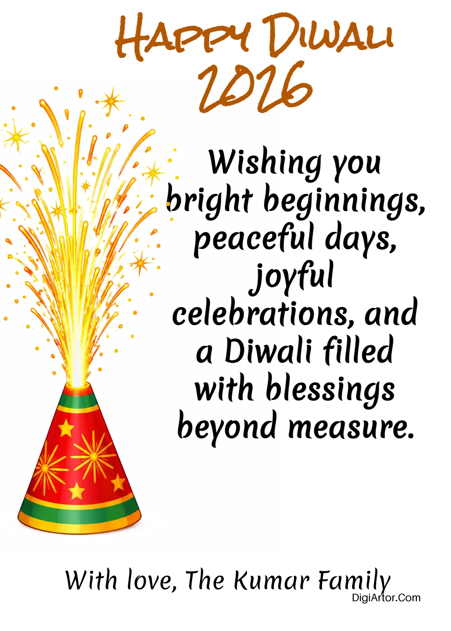 Diwali Wishes Pictures for Gratitude, Love and Meaningful Connections Editable Template Reference Image
