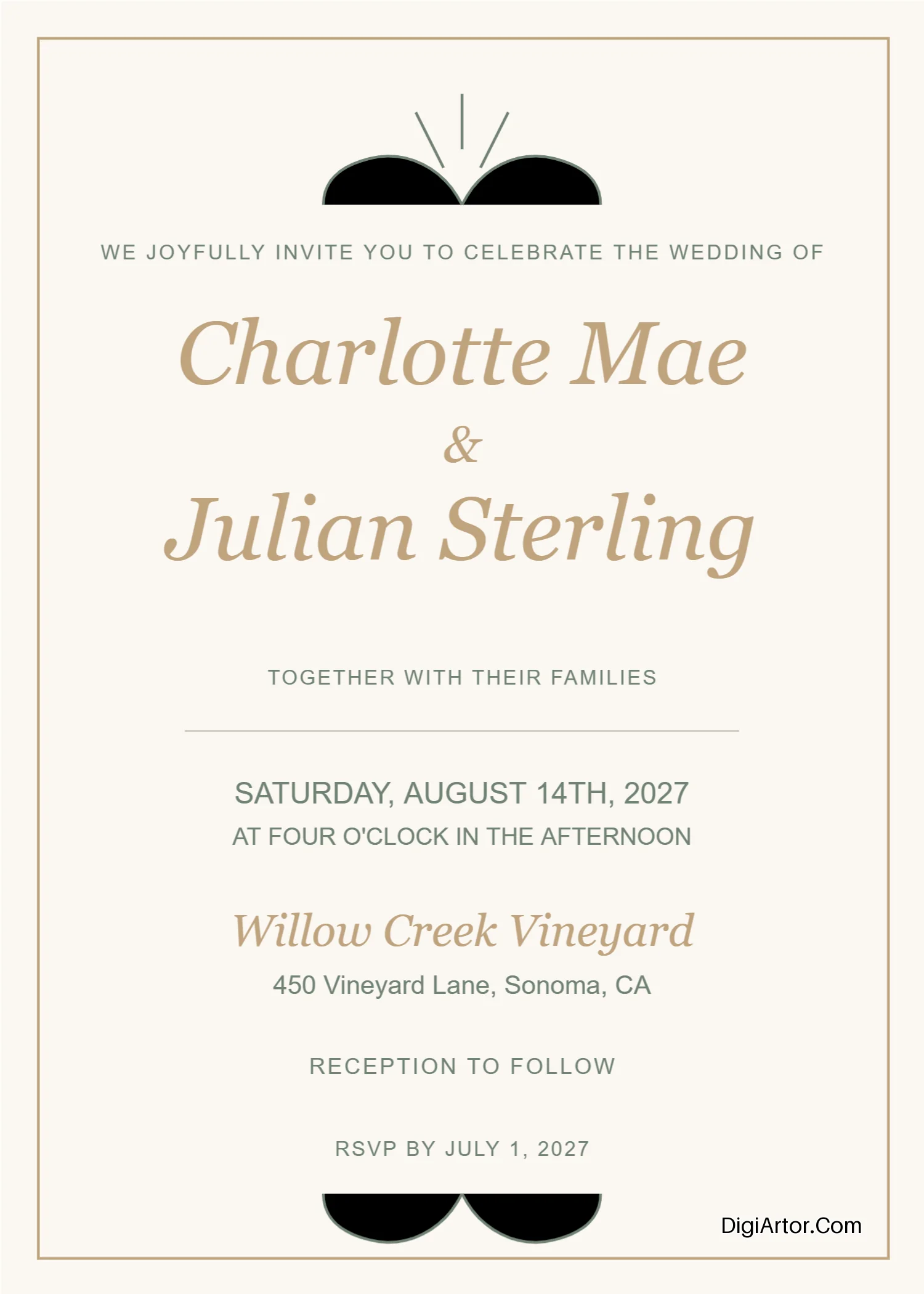 Wedding Invitation Card Editable Template Reference Image