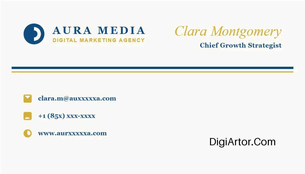 Digital Marketer Business (Visiting) Card Editable Template Reference Image