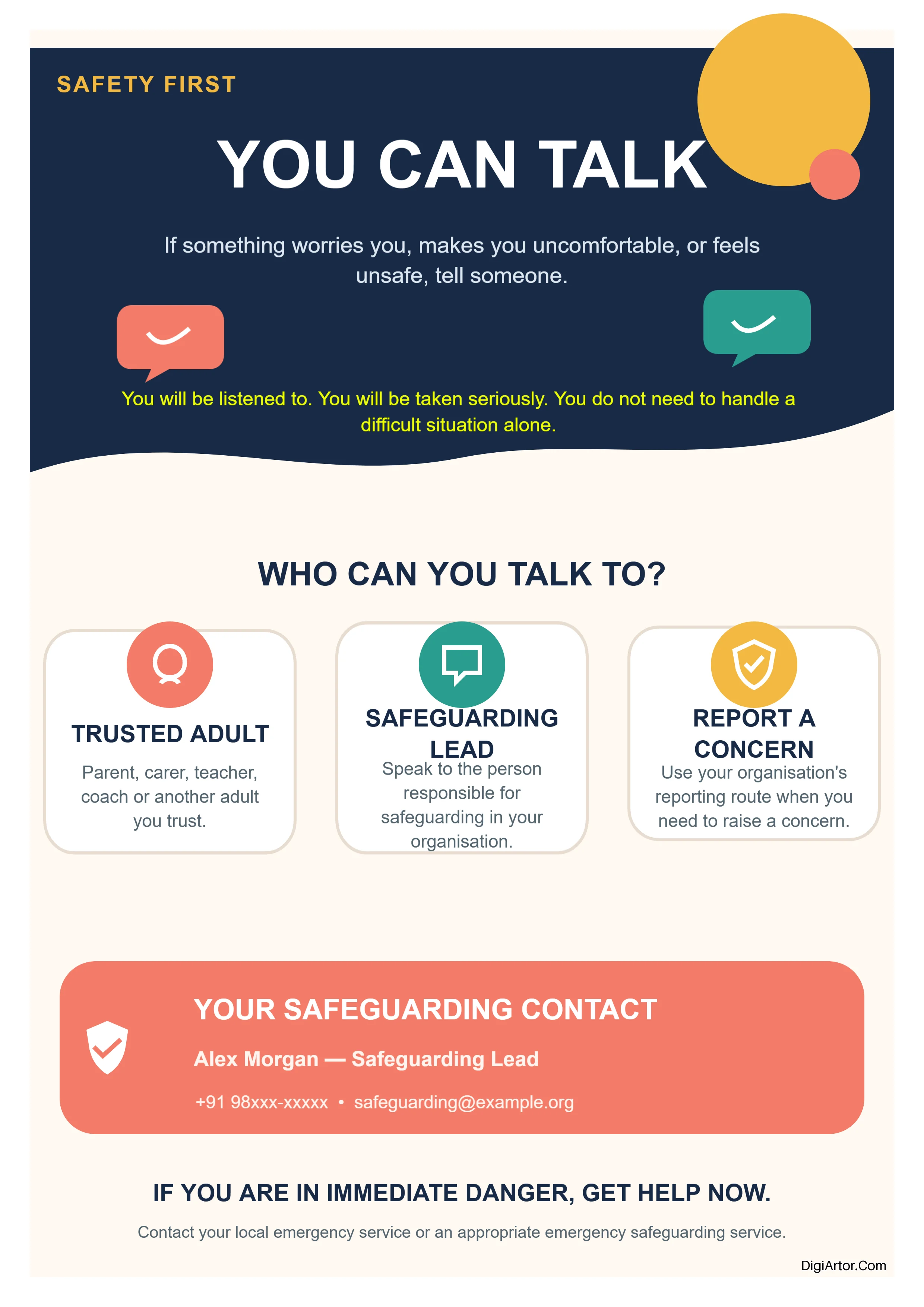 Safeguarding Poster Maker Customize Your Safety Poster Online Editable Template Reference Image