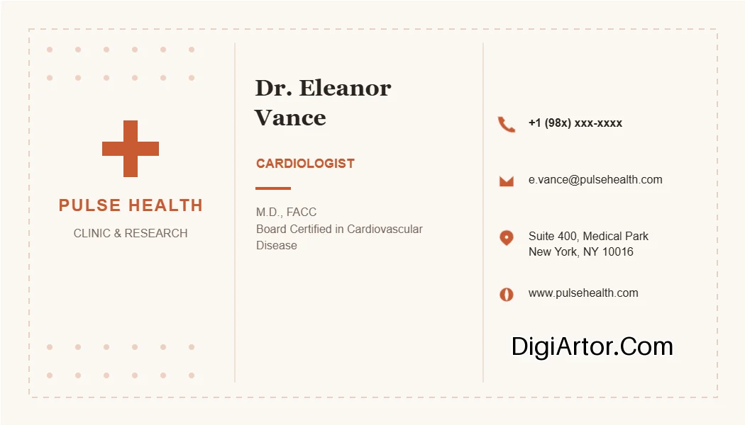Doctor Business (Visiting) Card Editable Template Reference Image