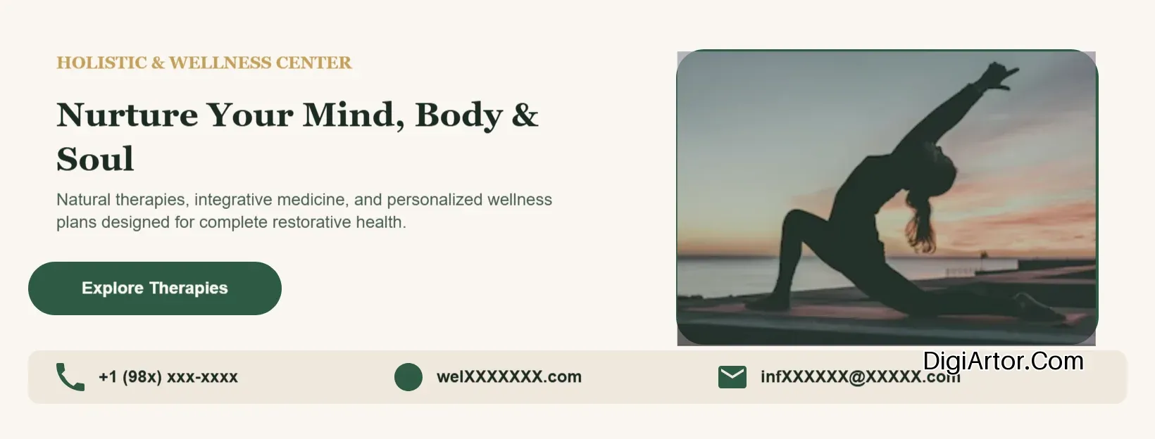 Customizable Holistic Wellness Clinic Banner Template Online Editable Template Reference Image