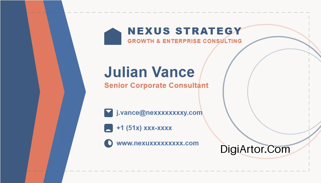 Business Consultant Visiting Card Editable Template Reference Image