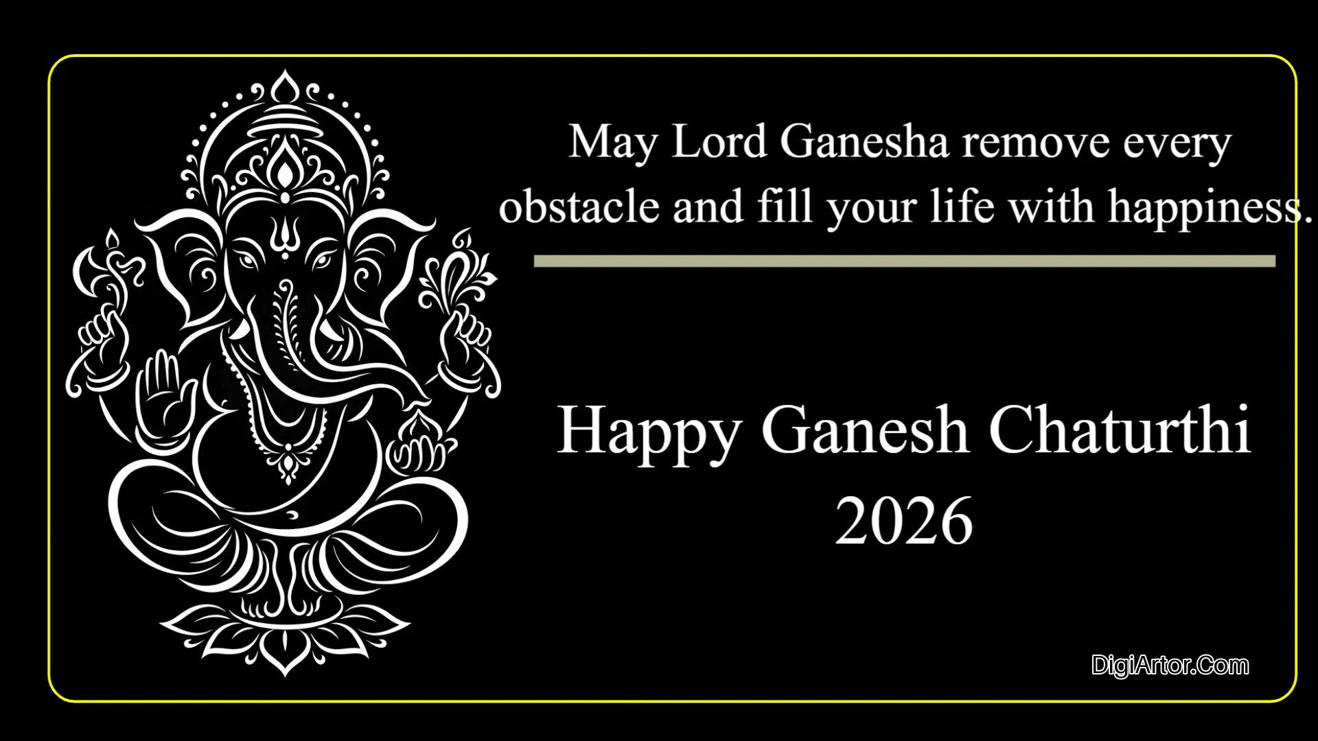 Happy Ganesh Puja Greetings Card Template Editable Template Reference Image