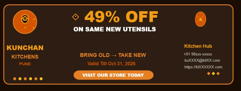 Kitchen Utensil Store Banner Ad Editable Template Reference Image