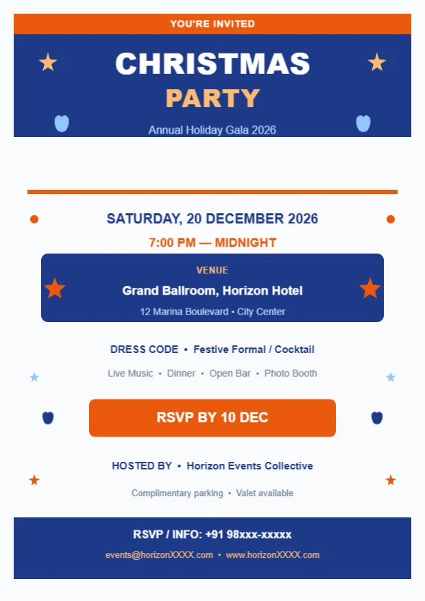 Christmas Party Flyer Editable Template Reference Image