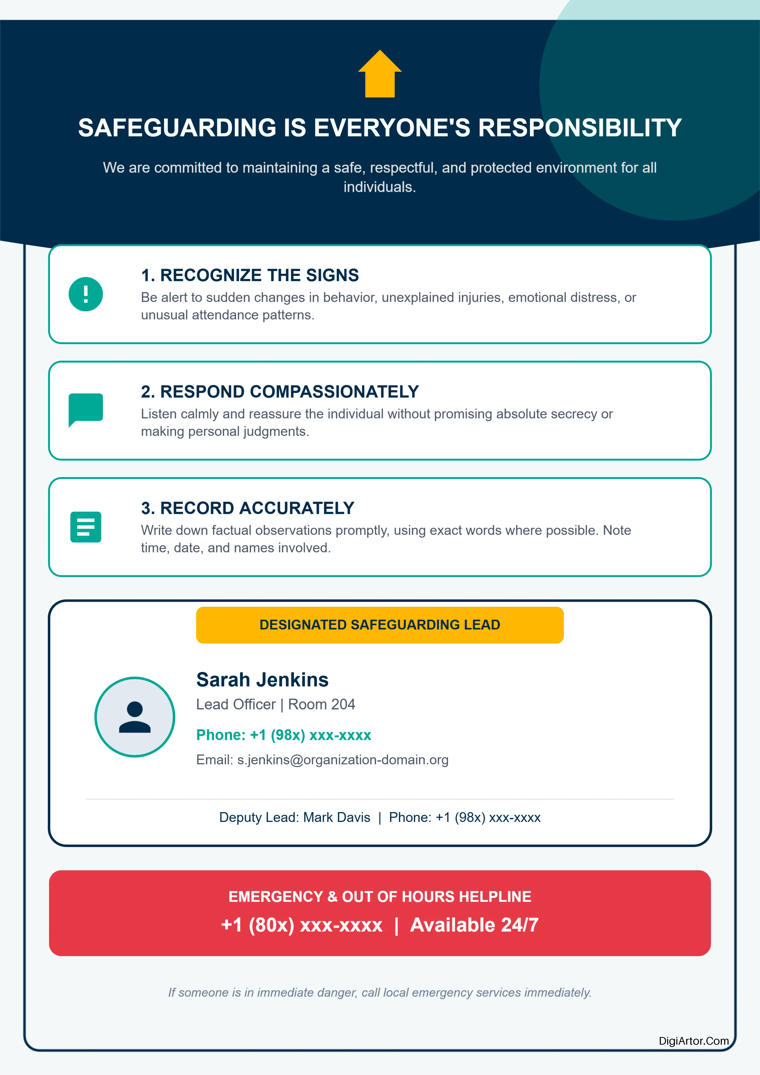Online Safeguarding Poster Maker Customize Print Protection Guidelines Editable Template Reference Image