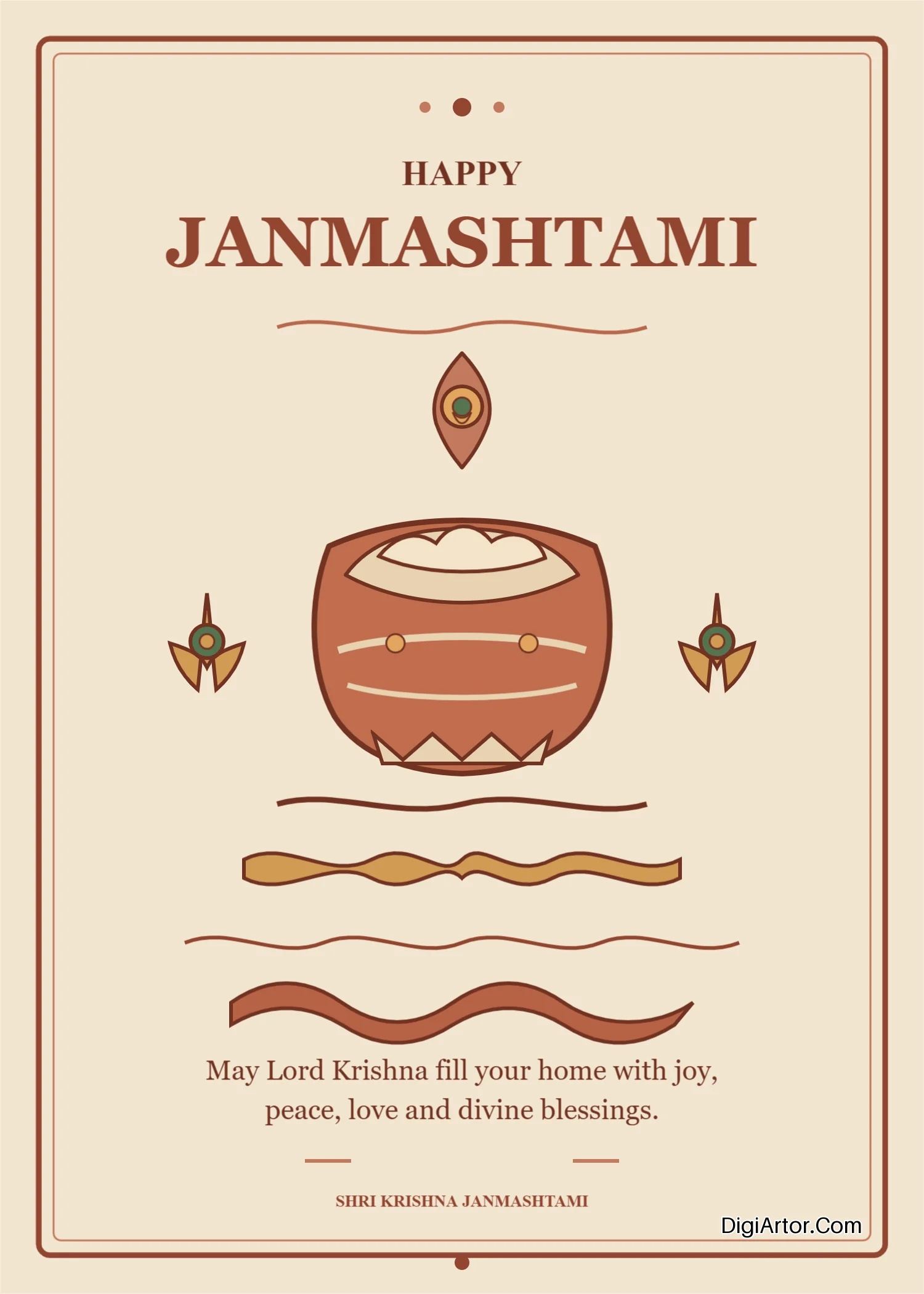 Janmashtami Greeting Card Editable Template Reference Image